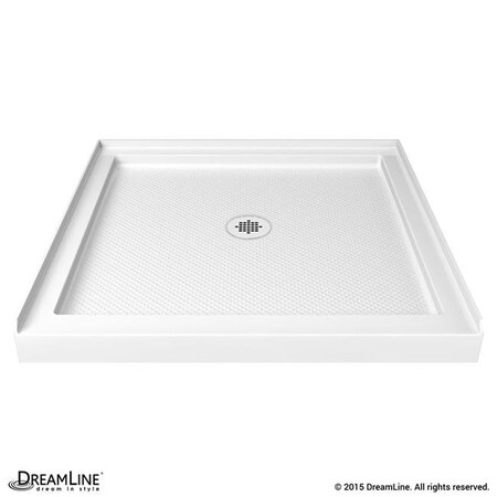 Dreamline DreamLine DLT-1142420 SlimLine 2 .75 in. H x 42 in. W x 42 in. D Center Drain Single Threshold Shower Base; White DLT-1142420